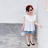 Girls' Dress 2022 Summer New Girls' Academic Skirt Cotton Princess Skirt